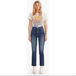 NWT MOTHER Hustler Ankle Fray Jean